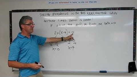 Using the Null Factor Law to Solve Quadratic Equations