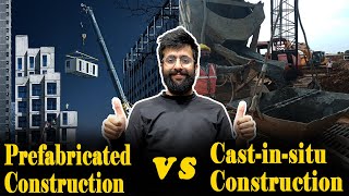 Prefabricated construstion Vs Cast In Situ Construction | History | Advantages | Disadvantage 😎