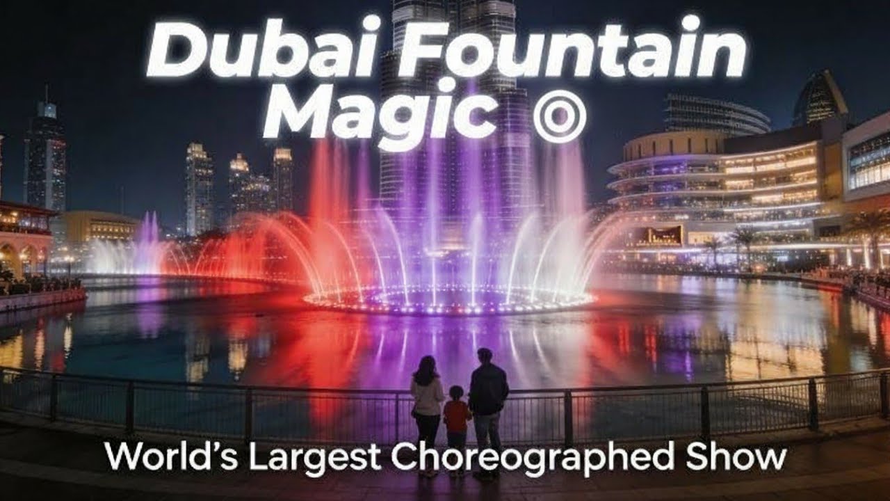Dubai Fountain Lake 🌊✨ | Where Water Dances Beneath the Burj Khalifa 