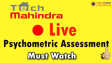 🔴 Live Tech Mahindra Psychometric Test | What is Psychometric Test |  Pattern of psychometric test