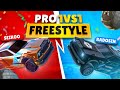 Deux joueurs pros saffrontent en freestyle rocket league fr