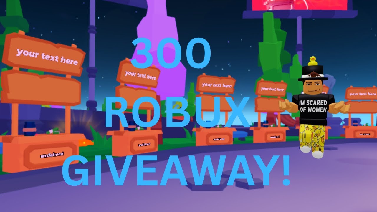 300 Robux Giveaway! - YouTube