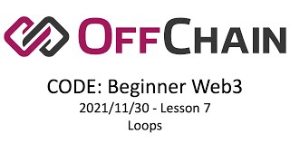 OffChain Code: Beginner Web3 - Lesson 007