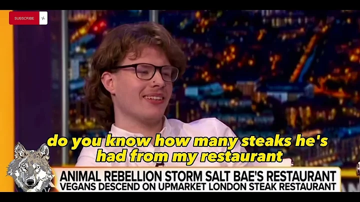 Piers Morgan eat steak in front of vegan live on TV, funny 😆 ￼