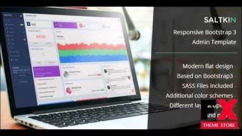 Preview Saltkin - Responsive Bootstrap 3 Admin Template TFx