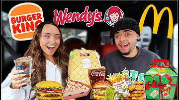 TRYING NEW MENU ITEMS FROM FAST FOOD RESTAURANTS! *CHRISTMAS EDITION*