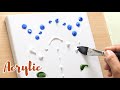 How to Draw Water Waves and Rocks in Acrylic Painting