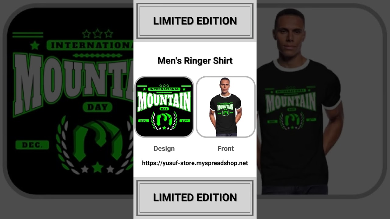 International Mountain Day  ||  Men's Ringer Shirt 