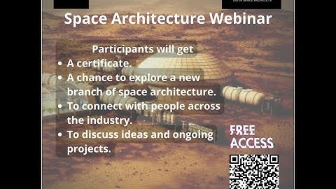 Introduction to Space Architecture | Webinar Day 1 | By Elif Keve