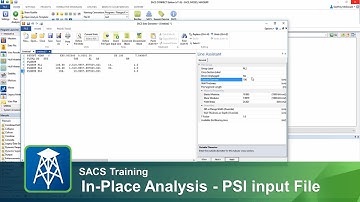 In Place Analysis   PSI input File