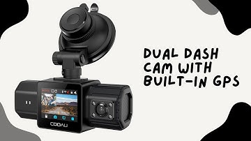 Dual Dash Cam with Built-in GPS, COOAU 1080P Front and Inside WiFi Dash Camera for Cars