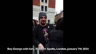 Boy George with fans, Eventim Apollo, London, January 7th 2024