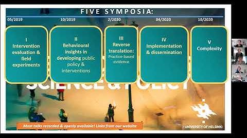 Nelli Hankonen: Opening words & introduction to the Behaviour Change Science & Policy (BeSP) project