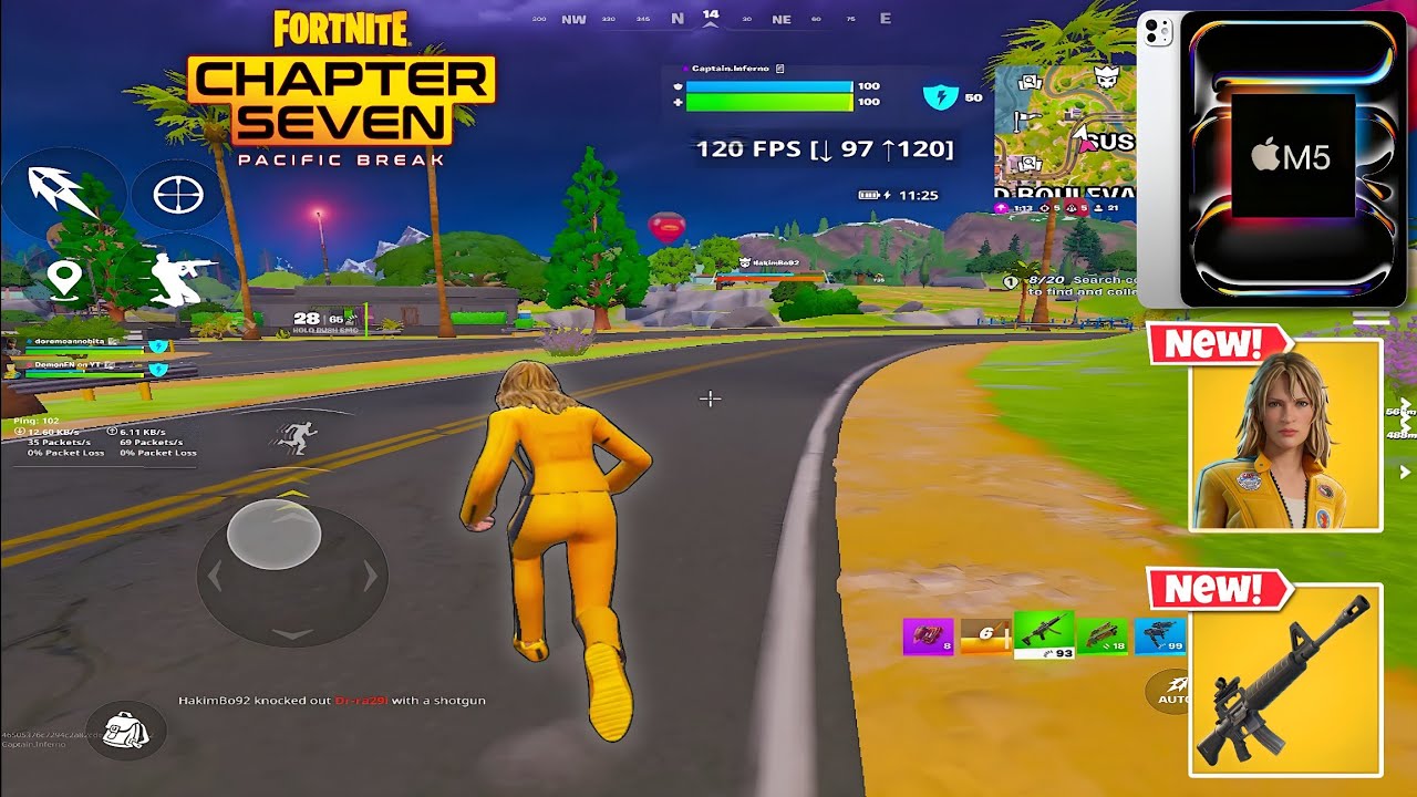 iPad Pro M5 120 FPS Fortnite Mobile Gameplay *New Fortnite Chapter 7 | High Kill Wins Full Gameplay*