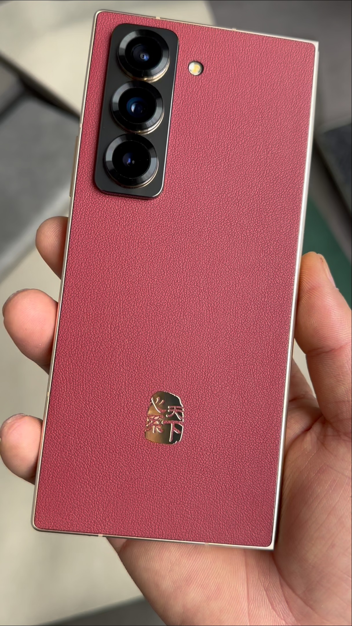 Samsung w24 cares about the world, plain leather back film, Samsung w23 mobile phone back film,