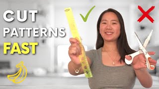 FAST HACK | How to cut PDF pattern pieces, easily & accurately | No scissors or pins | Sewing Hack