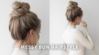 60 SECOND MESSY BUN TUTORIAL ❤️ by Alex Gaboury 430,608 views 7 months ago 1 minute, 15 seconds