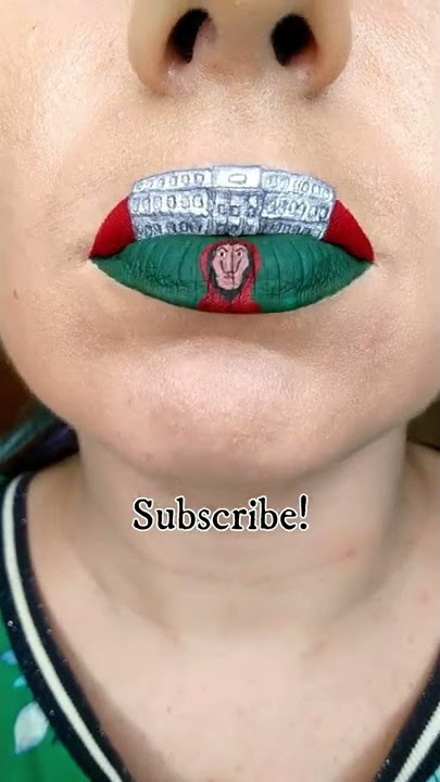 Bella Ciao – La Casa de Papel lip art revealed fully in the end!