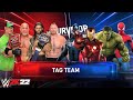 Wwe elite heavyweights vs the avengers  tag team elimination match  wwe 2k22