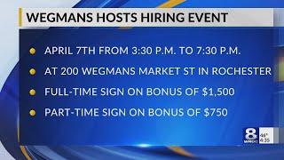 $1,500 sign-on bonuses at Wegmans hiring event