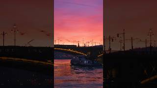 Sunset on Budapest River Cruise