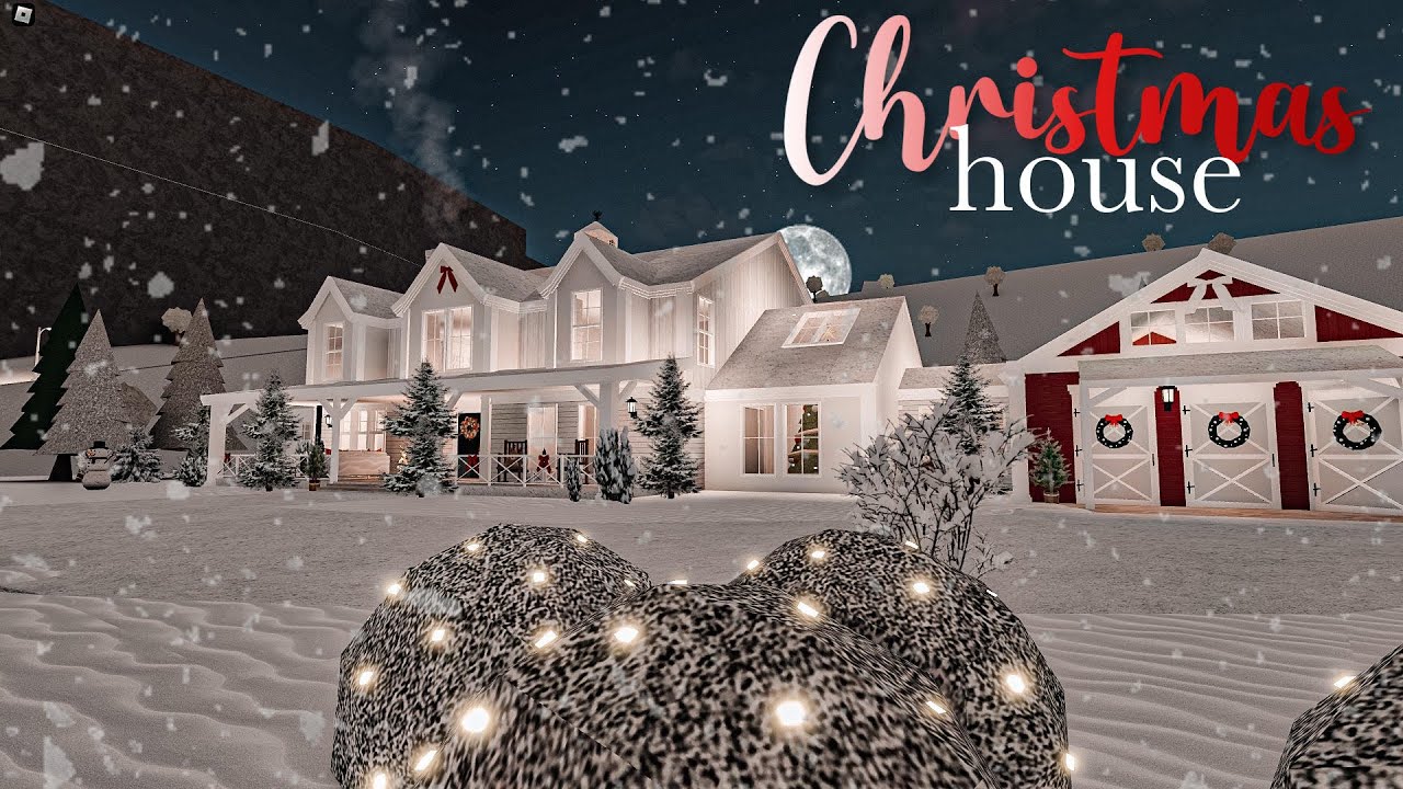 Christmas House Bloxburg Speedbuild 200k - YouTube