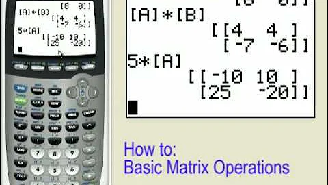 Matrix Operations on the TI-83+ TI-84+