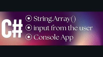 CodePark 0033 : String Array Example in C# | User Input and Display
