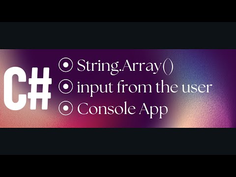 CodePark 0033 : String Array Example in C# | User Input and Display