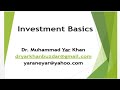 Lecture 1 Investment Basics  Real Rate of Return  Nominal Rate of Return  Investment defined 