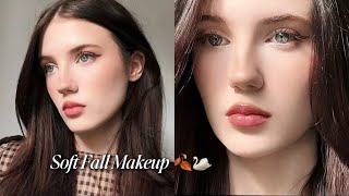 Soft Fall Makeup Tutorial 🍂🦢 | Pale, Muted & Warm 