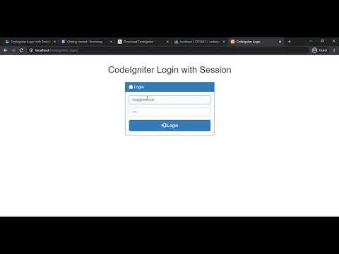 CodeIgniter Login with Session Tutorial
