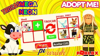 O QUE AS PESSOAS TROCAM POR VACA MEGA NEON NO ADOPT ME - Roblox