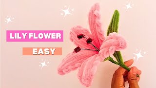 DIY Lily from pipe cleaner|C贸mo hacer un lirio con limpiapipas|銉戙偆銉椼偗銉兗銉娿兗銇с儲銉倰浣溿倠鏂规硶|flower amarilis DIY Lily from pipe cleaner|C贸mo hacer un lirio con limpiapipas|銉戙偆銉椼偗銉兗銉娿兗銇с儲銉倰浣溿倠鏂规硶|flower amarilis