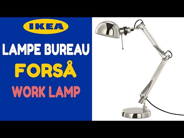 Paire De Lampes De Bureau Vintage IKEA Forsa - Métal Argenté, Réglables