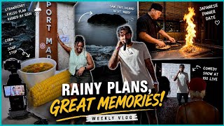 Weekly Vlog | Strawberry Fields FAIL 🌧️ |St. Mary Views | Hibachi Dinner Date &amp; Comedy Show Vibes