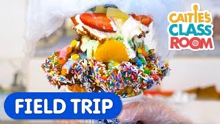 Visit An Ice Cream Shop With Caitie! | Caitie's Classroom Field Trip | Food Video for Kids