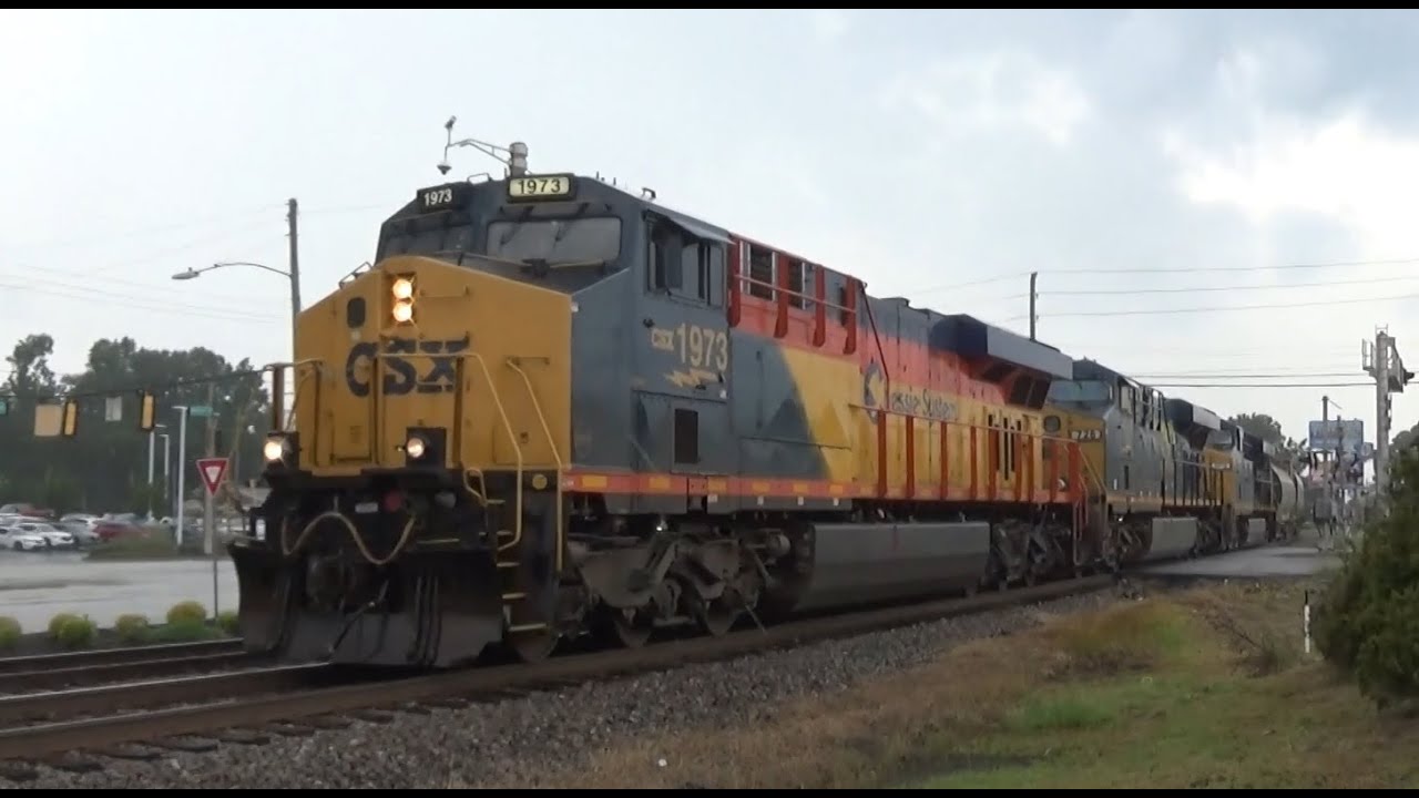 CSXT 1973 Chessie System Leading CSX M693 in Augusta, GA 8/21/25 - YouTube