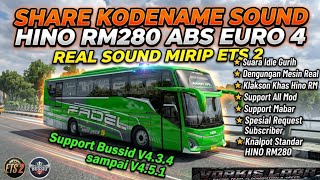 HINO RM 280 SOUND CODENAME FOR BUSSID V4.5.1 JUST LIKE ETS2 || BUSSID UPDATE