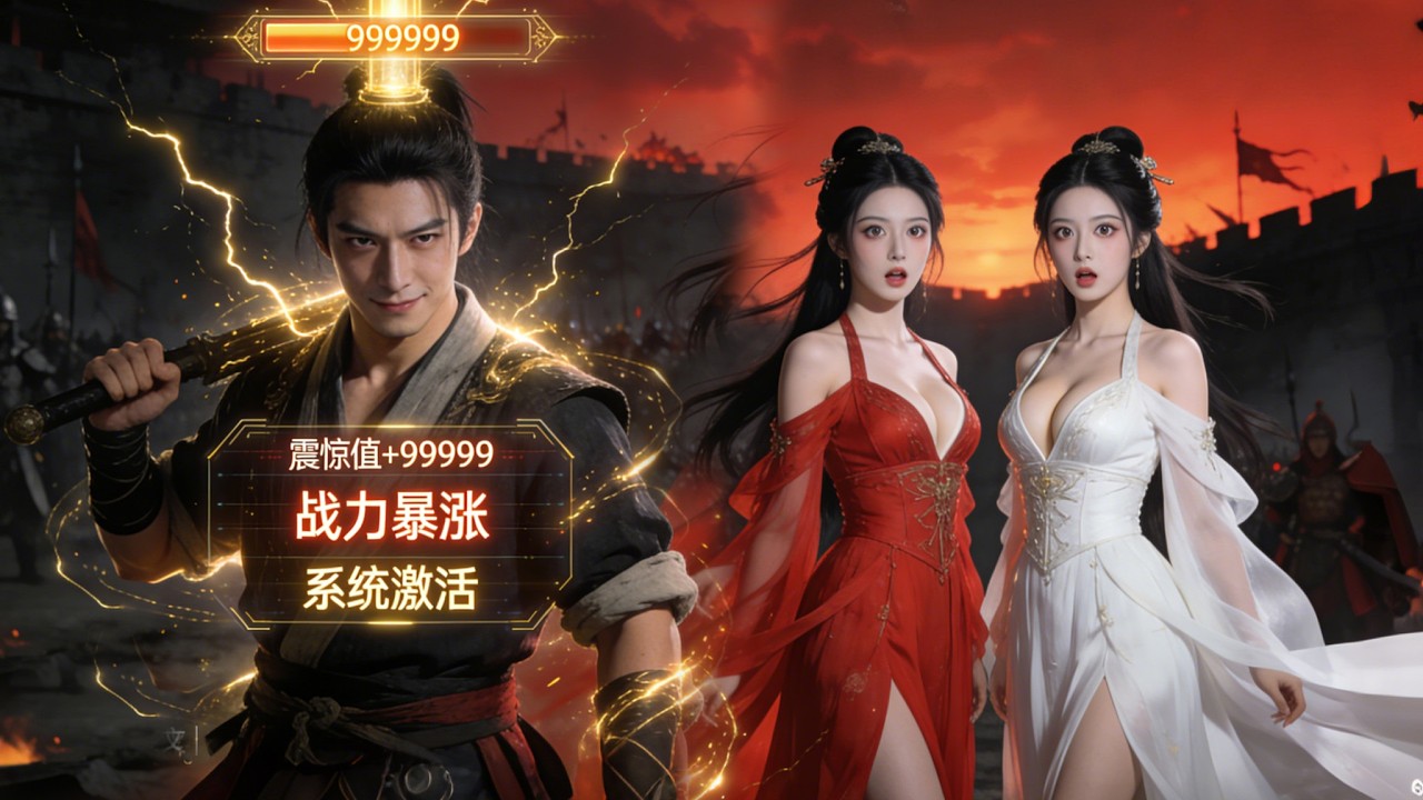 【Full】小夥穿越亂世，意外綁定震驚值系統，美女越震驚小夥實力越強，聯手兩個雙胞胎老婆走上人生巔峰！！#短劇 #逆襲 #爽劇