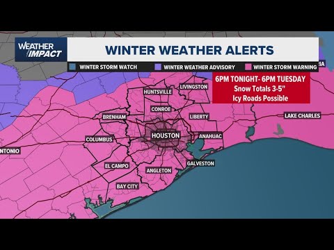 Houston area continues last-minute preps for Arctic blast bringing snow ...