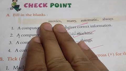 Computer Class 1 Chapter 1 Fill in the blanks