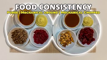 Food consistency’s | Purée | Mechanical Ground | Mechanical Chopped