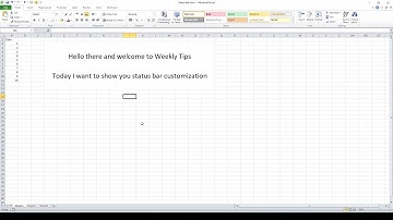 [15] Weekly Tips -  status bar customization with VBA
