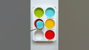 Guess the mixed colors 583 (easy to hard) #colormixing #paintmixing #guessthecolor