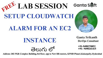 Setup CloudWatch Alarm For An EC2 Instance |GantaSoft | Best Devops Training in   | Ganta Srikanth