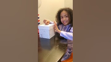 *SHOCKING* reaction to Send a Cake Explosion Box! Butterflies 🦋 7 year old Maliya Renna #shorts