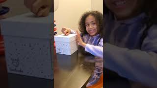 *SHOCKING* reaction to Send a Cake Explosion Box! Butterflies 🦋 7 year old Maliya Renna #shorts