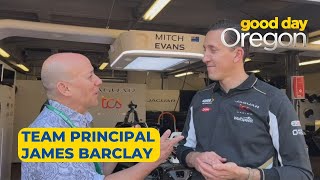 Tony Martinez interviews Team Principal James Barclay in Monaco