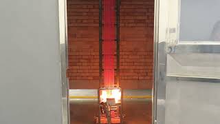 Vertical bracket flame spread test for cables and fiber optic cables